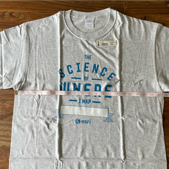 NWT Esri The Science of Where I Map Grey/Gray T-Shirt - Picture 3 of 9